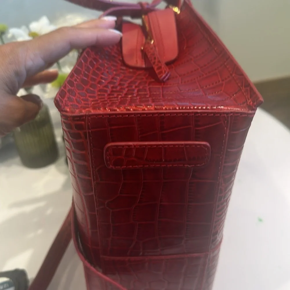 Radley London Agnes Red Croc-Embossed Leather Bag